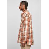Urban Classics - Long Oversized Checked Leaves - Overhemd - Rood