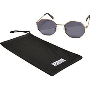 Urban Classics Uniseks zonnebril, zwart/goud, One Size