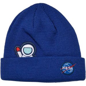 Mister Tee NASA Embroidery Beanie Kids muts, Royal, S/M, uniseks, koningsblauw, S-M, Koninklijk
