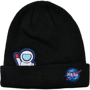Mister Tee NASA Embroidery Kids Beanie Hat uniseks, zwart, L/XL