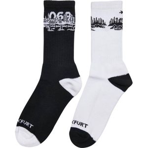 Mister Tee Unisex Socken Major City 069 Socks 2-Pack black/white 43-46