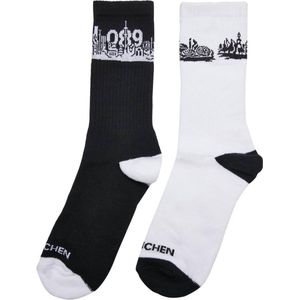 Mister Tee - Major City 089 2-Pack Sokken - 47/50 - Zwart/Wit