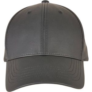 Flexfit Unisex Baseball Kappe Synthetic Leather Alpha Shape Dad Cap black one size