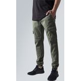 Urban Classics Washed Twill Cargobroek Zwart