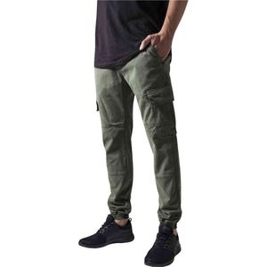 Urban Classics - Washed Cargo Twill Heren joggingbroek Groen