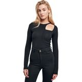 URBAN CLASSICS Kurzarmshirt "Urban Classics Damen Ladies Organic Cut Out Longsleeve Body", (1 tlg.)