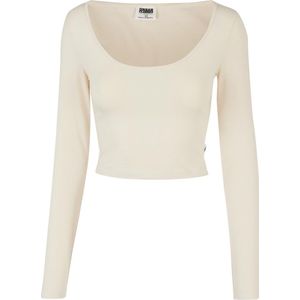 Urban Classics - Organic Cropped Longsleeve top - Ivoorkleurig