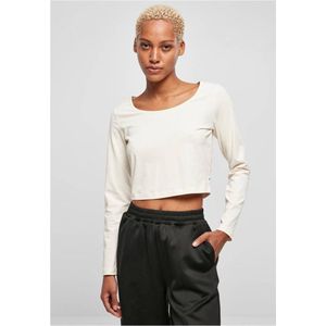 Urban Classics - Organic Cropped Longsleeve top Ivoorkleurig