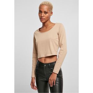 Urban Classics - Organic Cropped Longsleeve top - Beige