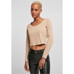 Urban Classics - Organic Cropped Longsleeve top Beige