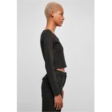 Urban Classics - Organic Cropped Longsleeve top - Zwart