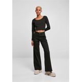 Urban Classics - Organic Cropped Longsleeve top - Zwart