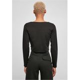 Urban Classics - Organic Cropped Longsleeve top - Zwart