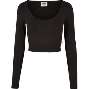 Urban Classics - Organic Cropped Longsleeve top - Zwart
