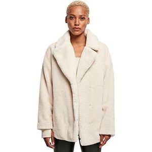 Urban Classics Damen Jacke Ladies Lapel Teddy Jacket whitesand XXL