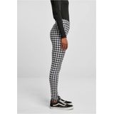 Urban Classics - Soft AOP blackpaint Legging - Zwart/Wit