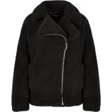 Urban Classics - Sherpa Biker Jas - Dames - Pluche Stof