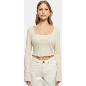Urban Classics - Short Rib Corsage Longsleeve top - Groen