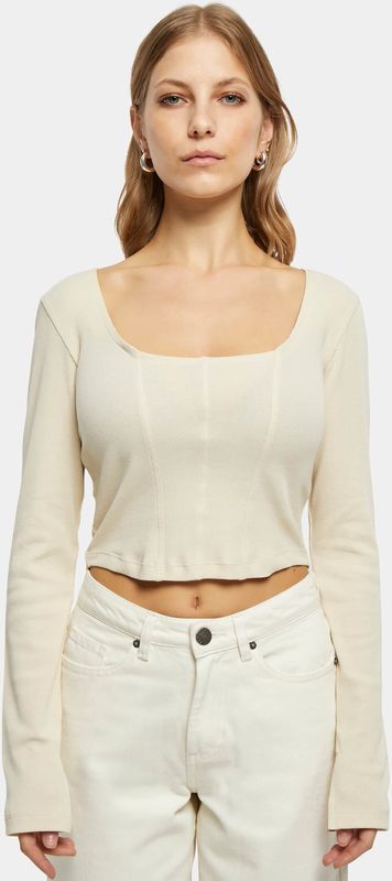 Urban Classics - Short Rib Corsage Longsleeve top - Groen