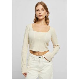 Urban Classics - Short Rib Corsage Longsleeve top Groen