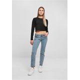 Urban Classics - Low Waist Straight Denim Broek rechte pijpen Blauw
