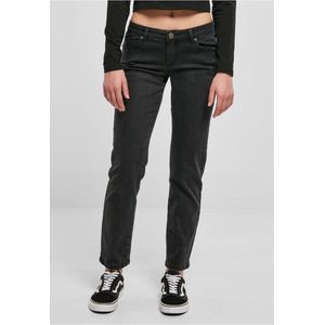 Urban Classics - Low Waist Straight Denim Broek rechte pijpen Zwart