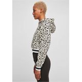 Urban Classics - Short AOP College Hoodie/trui - Wit/Zwart