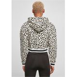 Urban Classics - Short AOP College Hoodie/trui - Wit/Zwart