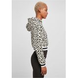 Urban Classics - Short AOP College Hoodie/trui - Wit/Zwart