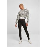 Urban Classics - Short AOP College Hoodie/trui - Wit/Zwart