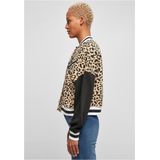 Urban Classics - Aop Oversized College Bomberjack - Dames - Geborstelde Fleece