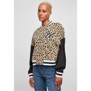 Urban Classics - Aop Oversized College Bomberjack - Dames - Geborstelde Fleece