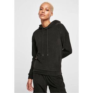 Urban Classics - Velvet Rib Hoodie/trui - Zwart