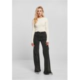 Urban Classics Damen Sweatshirt Ladies Short Rib Knit Twisted Back Sweater whitesand S