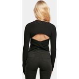 Gebreide Trui - Open Rug - Zwart - 35% Polyacryl, 35% Viscose, 30% Nylon