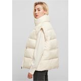 Urban Classics Damen Weste Ladies Waisted Puffer Vest whitesand M