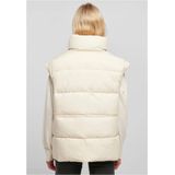Urban Classics Damen Weste Ladies Waisted Puffer Vest whitesand M