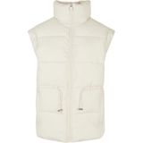 Urban Classics Damen Weste Ladies Waisted Puffer Vest whitesand M