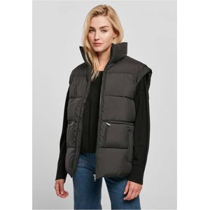 Urban Classics - Waisted Puffer Vest Mouwloos jacket   Zwart