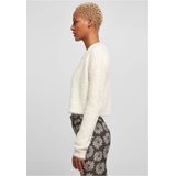 Urban Classics - Cropped Feather Cardigan - Whitesand - Dames