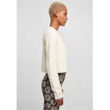 Urban Classics - Cropped Feather Cardigan - Whitesand - Dames