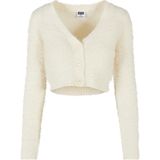Urban Classics - Cropped Feather Cardigan - Whitesand - Dames