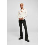 Urban Classics - Short Rib Wide V-Neck Longsleeve top - Ivoorkleurig
