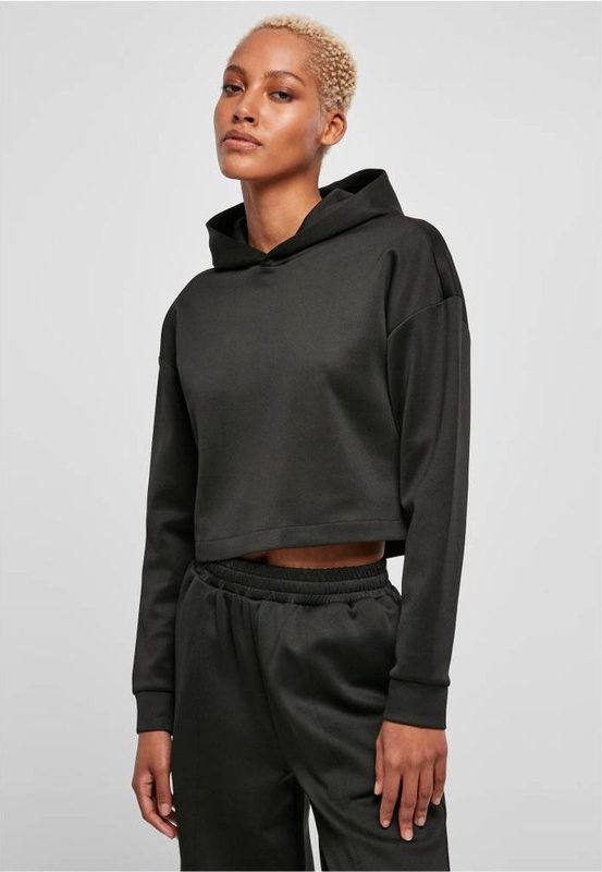 Urban Classics - Short Scuba Crop Hoodie - Zwart