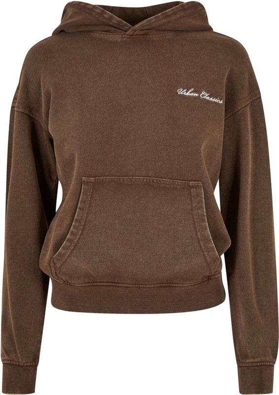 Urban Classics - Small Embroidery Terry Hoodie/trui - Bruin