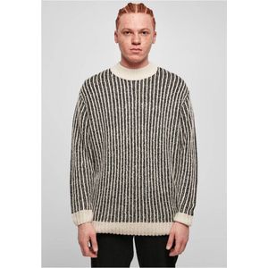 Urban Classics - Oversized Two Tone Sweater/trui - Gebroken wit/Zwart