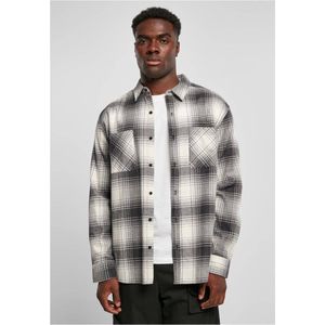 Urban Classics, Herren, Hemd, Mock Check Shirt, Whitesand/Black, S