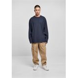 Urban Classics - Heavy Oversized Garment Dye Longsleeve shirt - Donkerblauw