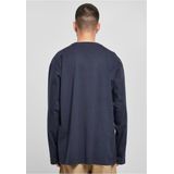 Urban Classics - Heavy Oversized Garment Dye Longsleeve shirt - Donkerblauw