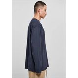 Urban Classics - Heavy Oversized Garment Dye Longsleeve shirt - Donkerblauw